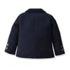 Novos Meninos Explosivos Modelos Cardigan Jacket Outono Menino Jaqueta Bebê Beleza Blue Boys 'Casaco de terno casaco sólido 3-8T