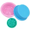 Four Leaf Clover Flower Cake Mold Silicone Handmade Soap Mold 3D Soap Molds DIY Crafts Mold Baking Tools