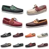 men casual shoes loafers leather outdoor sneakers bottom low cut classic multicolor triple green black gr