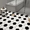 Thicken Floor Sticker Kitchen Oil-Proof Self-Adhesive Bathroom Ground Wall Tiles Renovation wear-resistant PVC Stickers 220217