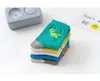 5 par / uppsättning Bomull Dinosaur Print Baby Socks Gummi Slip-resistent Golv Socks Cartoon Spring Höst Kid Socks M3136