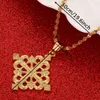 Äthiopische Kreuz Anhänger Halsketten für Frauen Eritrea Schmuck Afrika Ethnische Kreuze Halskette