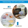 6 pezzi / set Coperchi in silicone durevoli riutilizzabili Alimenti Risparmia copertura resistente al calore Si adatta a tutte le dimensioni e forme di contenitori T200506