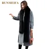 RUNMEIFA Solid Color Simulation Fox Fur Pashminas For Women Winter Warm Scarf Collar Shawl Wraps Female Stole Noble Fur Scarves 205630047