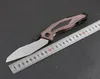 High End 0427 Flipper Floding knife 9Cr18 60HRC Satin Blade G10 Mango EDC Navaja de bolsillo Cuchillos de regalo con caja de papel al por menor