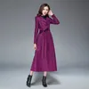 Women Winter Coats Autumn and Winter Classic Solid Color Belt Large Size Wool Coat Slim Thin Thick Long Hair Coat Female 201215