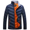 Giacca invernale Parka Uomo Giacche Casual Cappotti con cappuccio Capispalla uomo Giacca trapuntata in cotone spesso Abbigliamento di marca maschile 201218