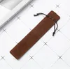 Drawstring Pen Bags Double-sided Thicken Plush Velvet Pen Pouch Solid Color Single Pen Bag Storage Bag Office School Writing Supplies XTL446