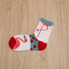 Chaussettes bonneterie coloré Harajuku femme drôle flamant rose hiver vin fille heureuse cheville dessin animé coton femmes Art fou fantaisie Lingerie