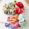 Fluwelen haarband tie dye haarbanden elastische vrouwen hoofdband meisjes paardenstaart houder winter scrunchies haaraccessoires 6 kleuren groothandel