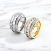 Iced Out Zircon Rings Top Quality Copper Material Ring Gold Clow Zirconia Fashion Hip Hop Jewelry3259327