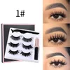 35Pairs Magnetic Eyelash set Magnet Liquid EyelinerMagnetic LashesTweezer Set Waterproof Long Lasting Eyelash Extension TSLM17715287