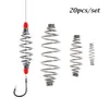 Crochets de pêche 20 PCS Fishing Fiding Feeder Cage Hair Rig Combi Rigs High Quality Floating Carpe Tackle Accessory H BBYUSZ7238099