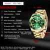 Pagani Design Full Green Green Ceramic Watch Watch Nurce Watches Automatyczny ruch mechaniczny Mężczyźni Wodoodporna ze stali Nierdzewna Wodoodporna Wristw273h