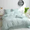 Egipska Bawełna Królowa / King Size Design Pościel Zestaw Prestiżowy Zielony Różowy Haftowany Duvet Cover Dopasowany Bedsheet Set Paure DE LIT 20114