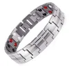 Or noir hommes santé énergie Bracelet Bracelet en acier inoxydable chaîne lien Bracelet mâle Bracelet magnétique livraison directe