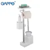 Gappo Hardware Hardware Gapo White Free Free Stands الحمام حاملي فرشاة المرحاض مع حاملات ورق ورق التواليت الجرف LJ201209