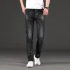 Marke Männer Dünne Jeans Elastische Dünne Hosen Jean Männliche Mode Casual Denim Hosen Schwarz Plus Größe 40 42 44 201128