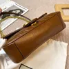Latest Luxurys Twills Cross body Bags Zipper Chains Strap Brown Baguette Handbag Real Leather Caramel Colour Shoulder Bag Twill Women Handbags Double Printing 18cm