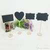 Star Heart Shape Mini Chalkboard Wood Place Carte Holder Stand pour le babillard WordPad Table WordPad Porte pour la fête de mariage WVT0432