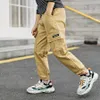 Boy Pants Primavera Bambini Cargo Pant Pantaloni Bambini Ragazzi Casual Letter Pocket Straight Full Pant Bottom per adolescenti LJ201127