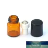 10pcs 빈 1ml 2 ml 3ml 5ml amber 롤 유리 병 에센셜 오일 롤 -에 재충전 가능한 향수 병 탈취제 컨테이너