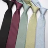 Nacke slipsar sitonjwly imitation linne solida slips för män passar affär slips svart blå gul slips halskläder fest gravata cravat1