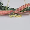 Gioielli personalizzati islamici arabi nome personalizzato in acciaio inossidabile colore oro personalizzato persiano Farsi targhetta collana VVW22169534