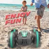 Sinovan Stunt RC Car 1200mAh 4wd Water Land 2in1 Coche de control remoto 2.4G Doble lado Flip Anfibio RC Drift Car Toys para niños 220104