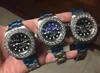 5 Style Hommes Bling Diamant Cristal Montres Mécanique 2813 Asie Montre Hommes Bleu Noir 116660 Dive Sea Sport Superlatif Date Montres-Bracelets