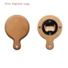 Creative Bamboo Wooden Bottle Opener With Handle Coaster Fridge Magnet Decoration Beer Bottle Opener 0309