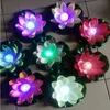 Lampe LED en forme de fleur de Lotus flottante, livraison gratuite, avec lumières colorées modifiées, pour décorations de fête de mariage