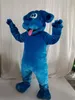 Caliente de alta calidad Fotos reales azul disfraz de mascota perro Fursuit adulto dibujos animados fiesta de Navidad