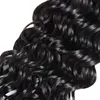 Cheveux vierges brésiliens 1325 fermeture frontale en dentelle avec 4 paquets de cheveux humains indiens en vrac profond avec fermeture eau Kink9644669