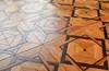 ローズウッドパッケテートアート広葉樹床カーペット木工敷物家の家の装飾メダリオンインレイウォールクラッディング壁紙効果が設計された木材マッケトリータイル