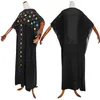 MD свободный размер свободных кафтан Abayas Black Abaya Dubai Турция Мусульманское хиджабское платье Djellaba женщина марокканский бубу арабский вечерние платья1