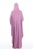 One Piece Prayer Outfit Muslimska kvinnor Abaya Jilbaab med ärmar Bönklänning fäst Scarf Islam Hajj och Umrah Kläder Saudis1