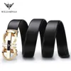 Marque de luxe concepteur hommes bracelet en cuir véritable boucle automatique taille ceinture en or PL1833536P8895923