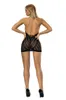 Vestidos casuais mulheres oca out sexy festa sheer lace up bodycon vestido preto mangas bandagem fishnet vê-throught clube desgaste mini vestidos1