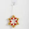 Party Favor Star shaped wooden Bead pendant party favors Pastoral European and American home wood craft ornament Wooden-bead string de026