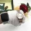 Top masculino automático roma relógio noctilucent negócios à prova dwaterproof água relógio de luxo aço diamante cinta relogio feminino 36mm233u