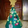 LED feutre arbre de Noël ornement décorations de Noël pour la maison année cadeau enfants faveur bricolage arbres natal décor à la maison 201027
