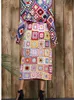 Popularna ręcznie robiona szydełkowa spódnica Kobiety bohemia ręcznie hak kwiatowy spódnica letnia jesień zima cała odpowiednia sukienka modowa T200113