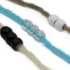 100pcs Dreadlock Beads Dreadlocks Hair Rings Braiding Hole Micro Ring Jewelry DIY1935954에 대한 검은 색과 흰색 머리 비드 비드