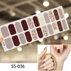 22 tips / ark Full täckning Nail Sticker Wraps DIY Dekaler Självhäftande naglar klistermärken för kvinnor tjejer