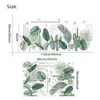 Tropical Plants Green Leaves Stickers Living Bedroom Bathroom Kids room Vinyl Wall Decals Art Murals Home Decor Y200103 Bed Bath