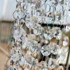 30M/99FT/roll Party Decor 14mm acrylic Octagonal beaded clear crystal garland strands for wedding decoration chandelier Free delivery