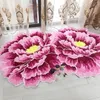 Chinese style red peony flower carpet thick livingroom and bedroom area rug pink door mats Wedding parlor hallway rugs 220301