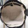 Genuine leather shopping bag chain shoulder bag for women fashion tote bags lady chains handbags sheep leather chain purse messenger bag