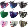 2021 designer máscara facial adulto moda máscaras respiráveis e laváveis à prova de poeira Starry Sky Plants Animals máscara facial